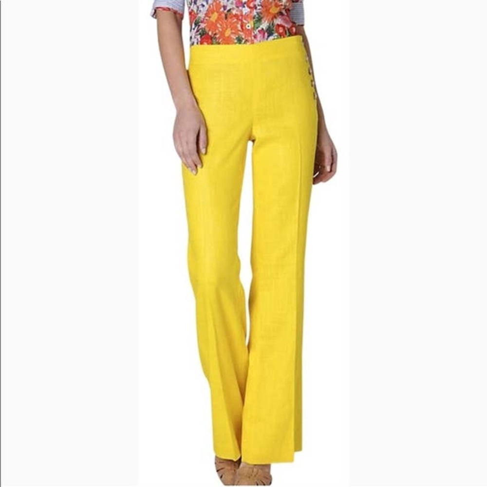 Anthropologie Cartonnier Sailor Pant Yellow Sz 4